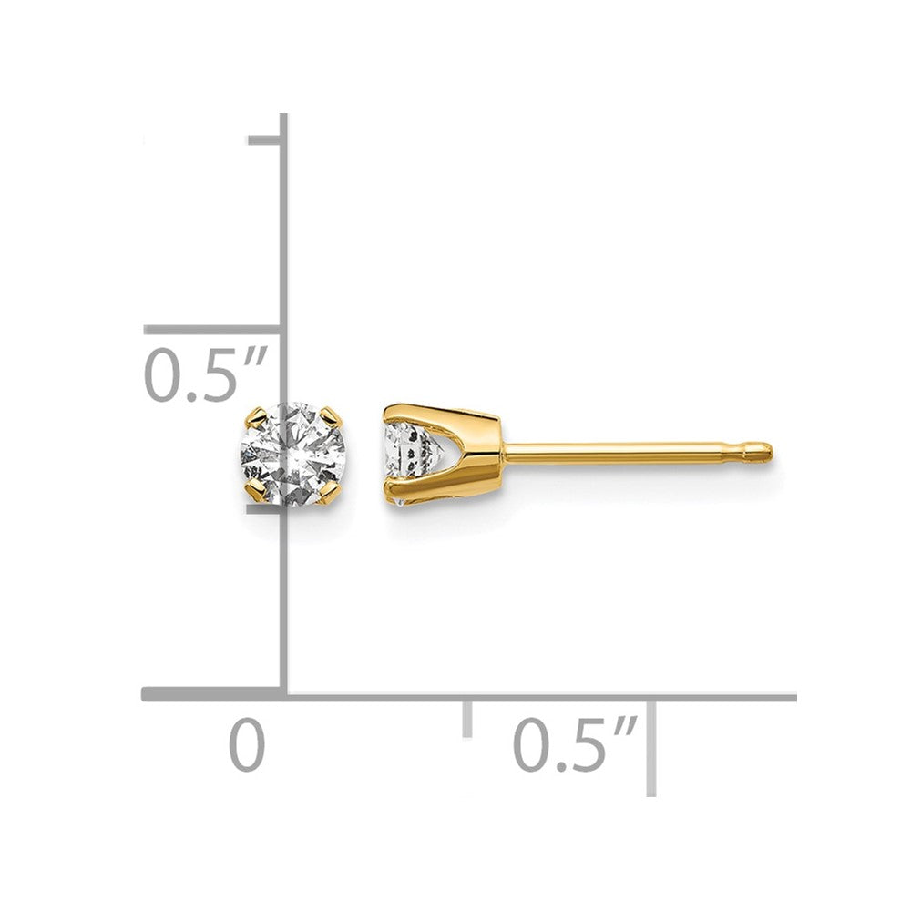 14ky .30ct. I2 K-L Diamond Stud Push-on Post Earrings