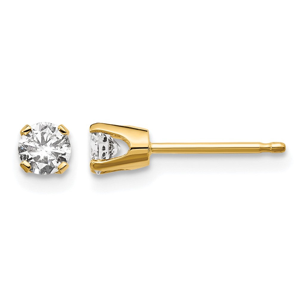 14ky .30ct. I2 K-L Diamond Stud Push-on Post Earrings