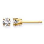 14ky .30ct. I2 K-L Diamond Stud Push-on Post Earrings