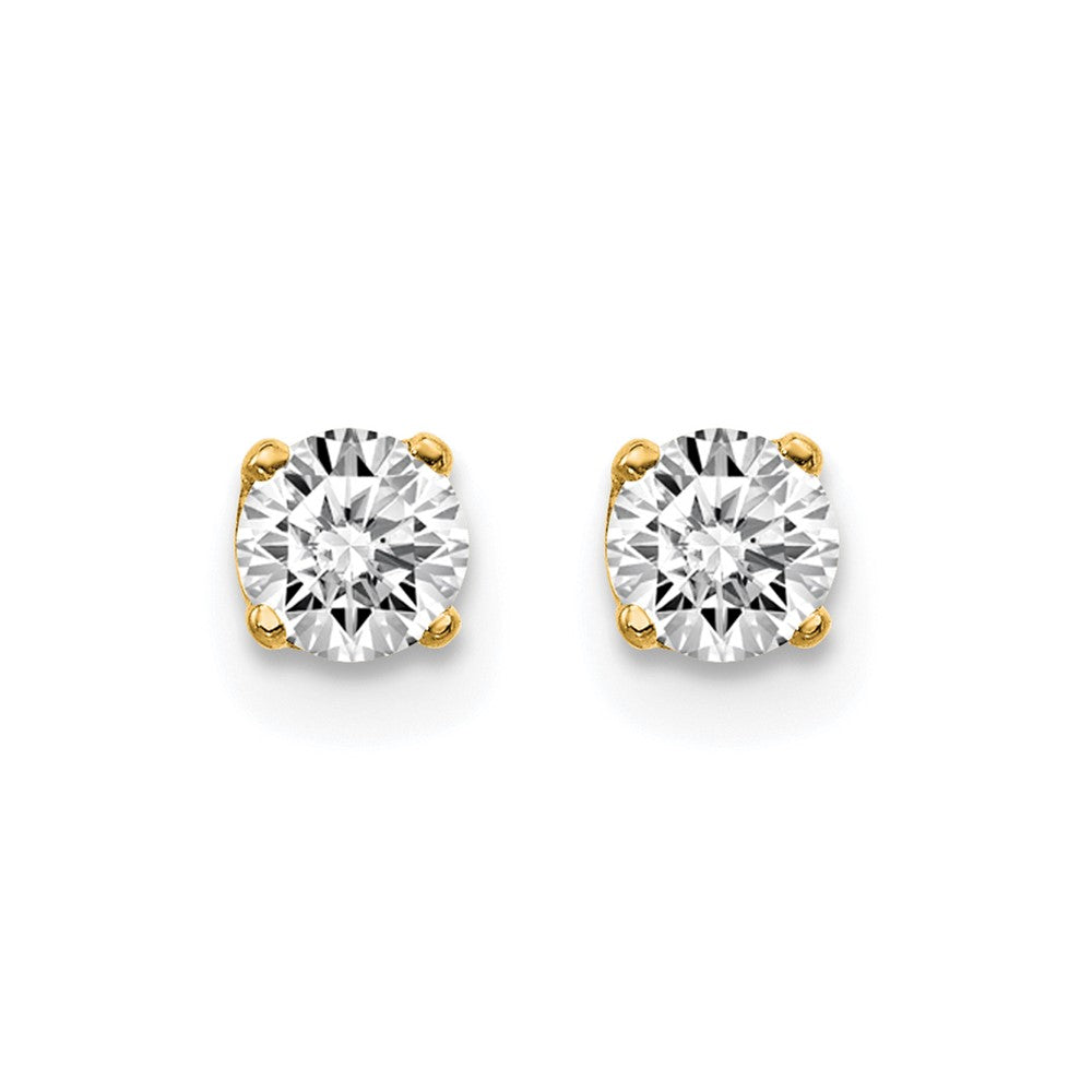 14ky .40ct. I2 K-L Diamond Stud Push-on Post Earrings