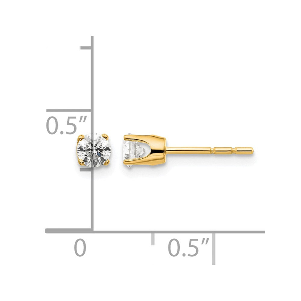 14ky .40ct. I2 K-L Diamond Stud Push-on Post Earrings