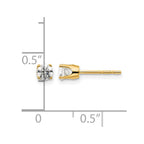 14ky .40ct. I2 K-L Diamond Stud Push-on Post Earrings