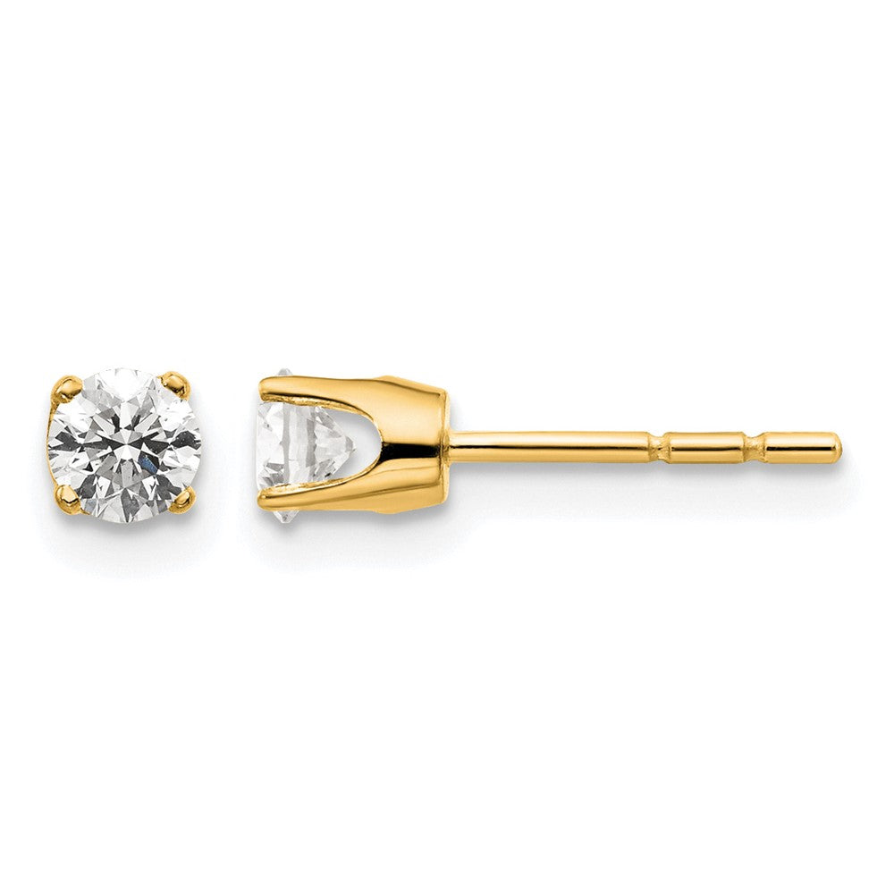 14ky .40ct. I2 K-L Diamond Stud Push-on Post Earrings