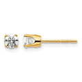 14ky .40ct. I2 K-L Diamond Stud Push-on Post Earrings
