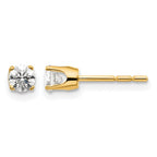 14ky .40ct. I2 K-L Diamond Stud Push-on Post Earrings