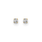 14ky .05ct. I2 K-L Diamond Stud Push-on Post Earrings