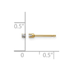 14ky .05ct. I2 K-L Diamond Stud Push-on Post Earrings