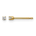 14ky .05ct. I2 K-L Diamond Stud Push-on Post Earrings