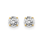 14ky .50ct. I2 K-L Diamond Stud Push-on Post Earrings
