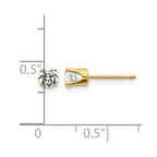 14ky .50ct. I2 K-L Diamond Stud Push-on Post Earrings