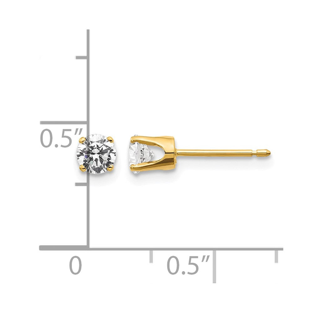14ky .50ct. I2 K-L Diamond Stud Push-on Post Earrings