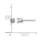 14kw .50ct I2 K-L Diamond Stud Push-on Post Earrings