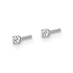 14kw .05ct I2 K-L Diamond Stud Push-on Post Earrings