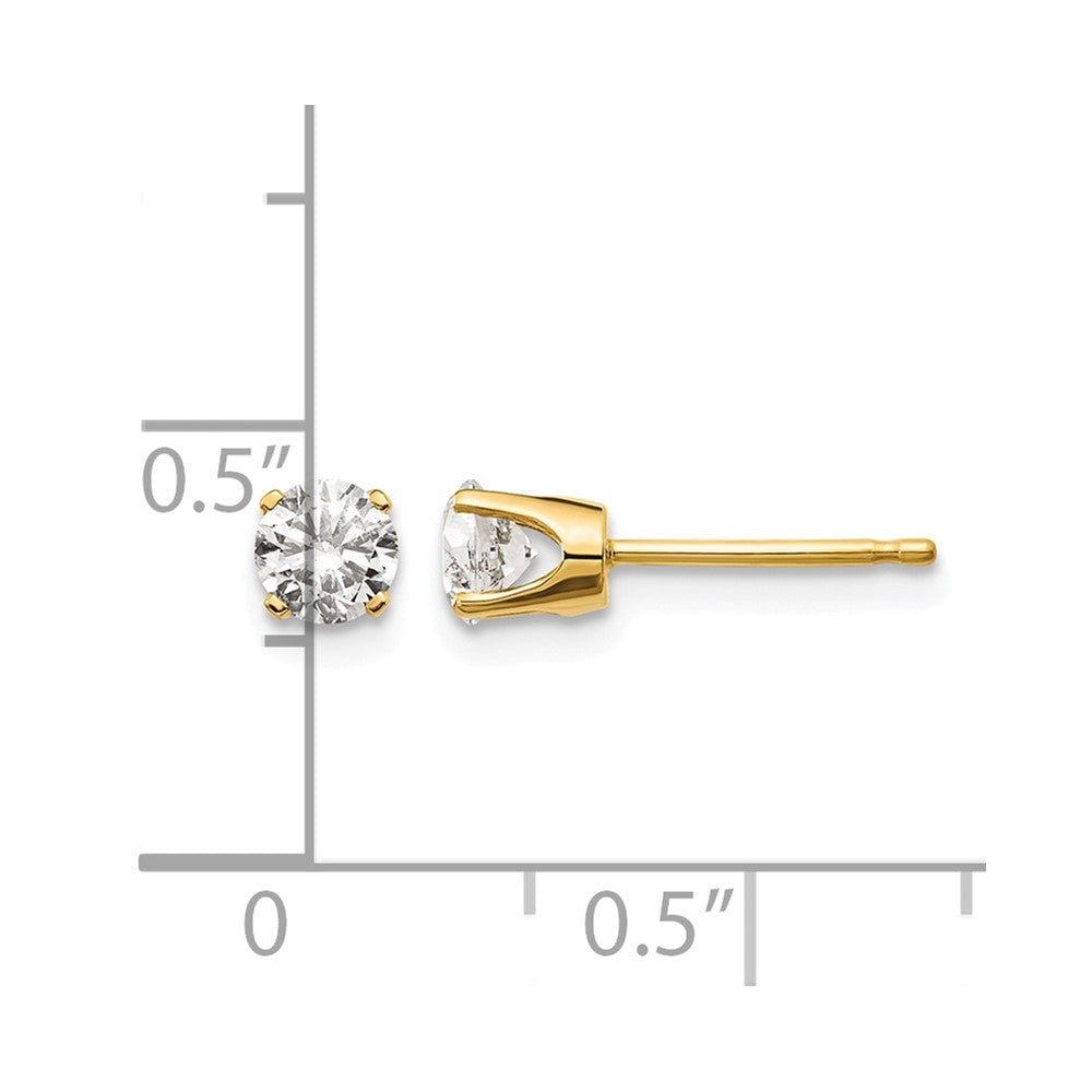 14ky .60ct. I2 K-L Diamond Stud Push-on Post Earrings