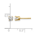 14ky .60ct. I2 K-L Diamond Stud Push-on Post Earrings
