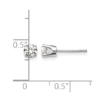 14kw .60ct I2 K-L Diamond Stud Push-on Post Earrings