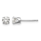 14kw .60ct I2 K-L Diamond Stud Push-on Post Earrings