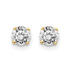 14ky .70ct. I2 K-L Diamond Stud Push-on Post Earrings