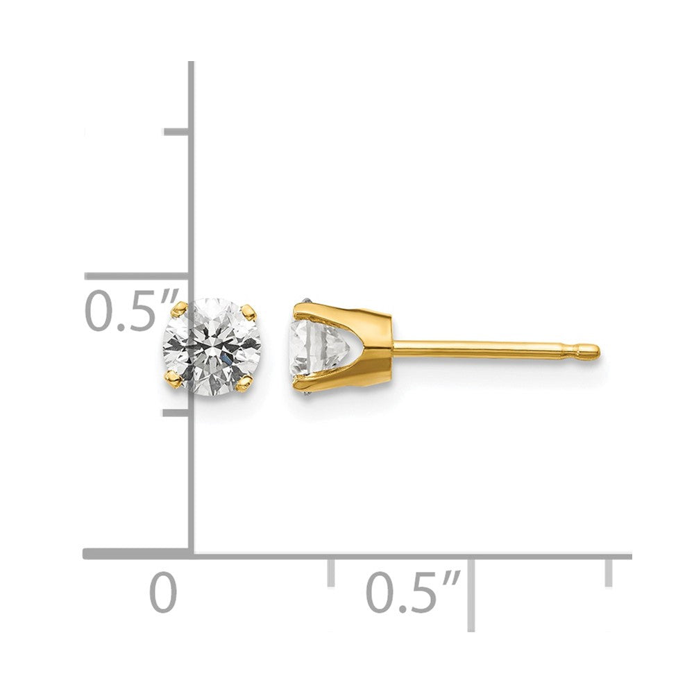 14ky .70ct. I2 K-L Diamond Stud Push-on Post Earrings