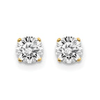 14ky .75ct. I2 K-L Diamond Stud Push-on Post Earrings