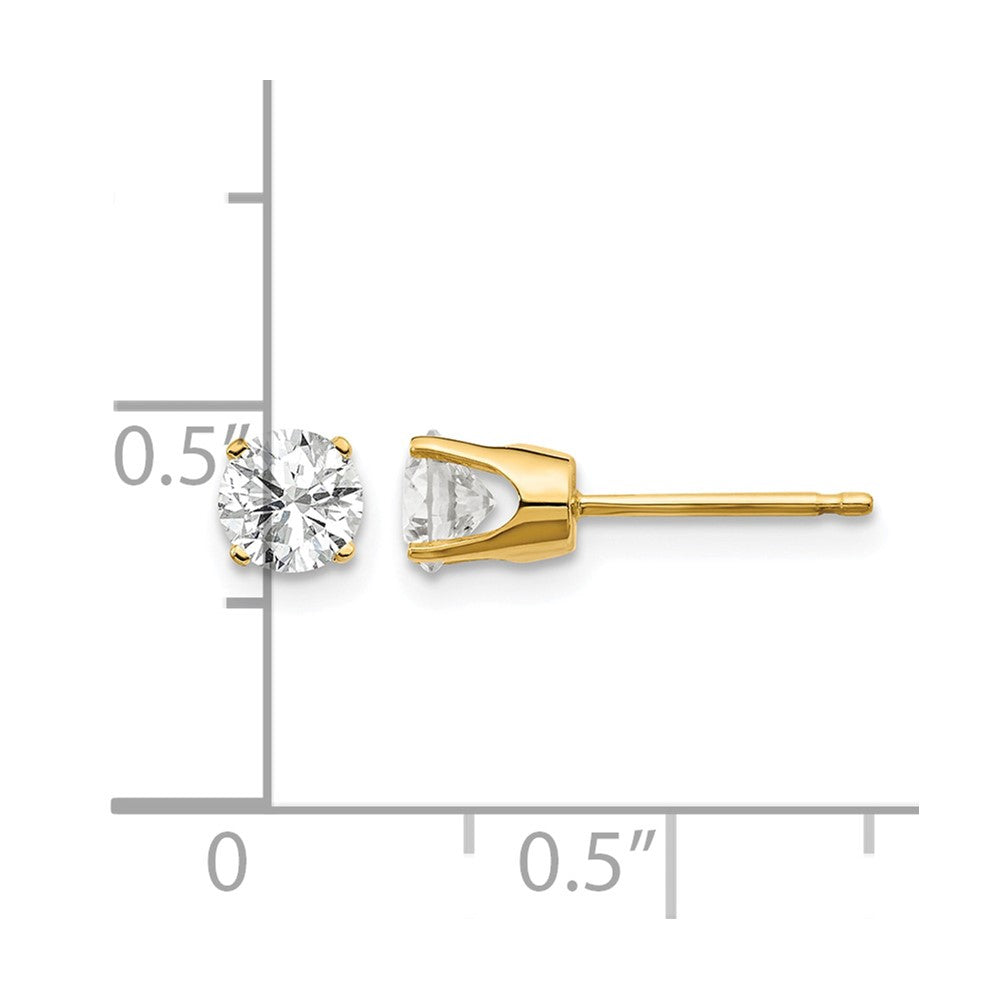 14ky .75ct. I2 K-L Diamond Stud Push-on Post Earrings