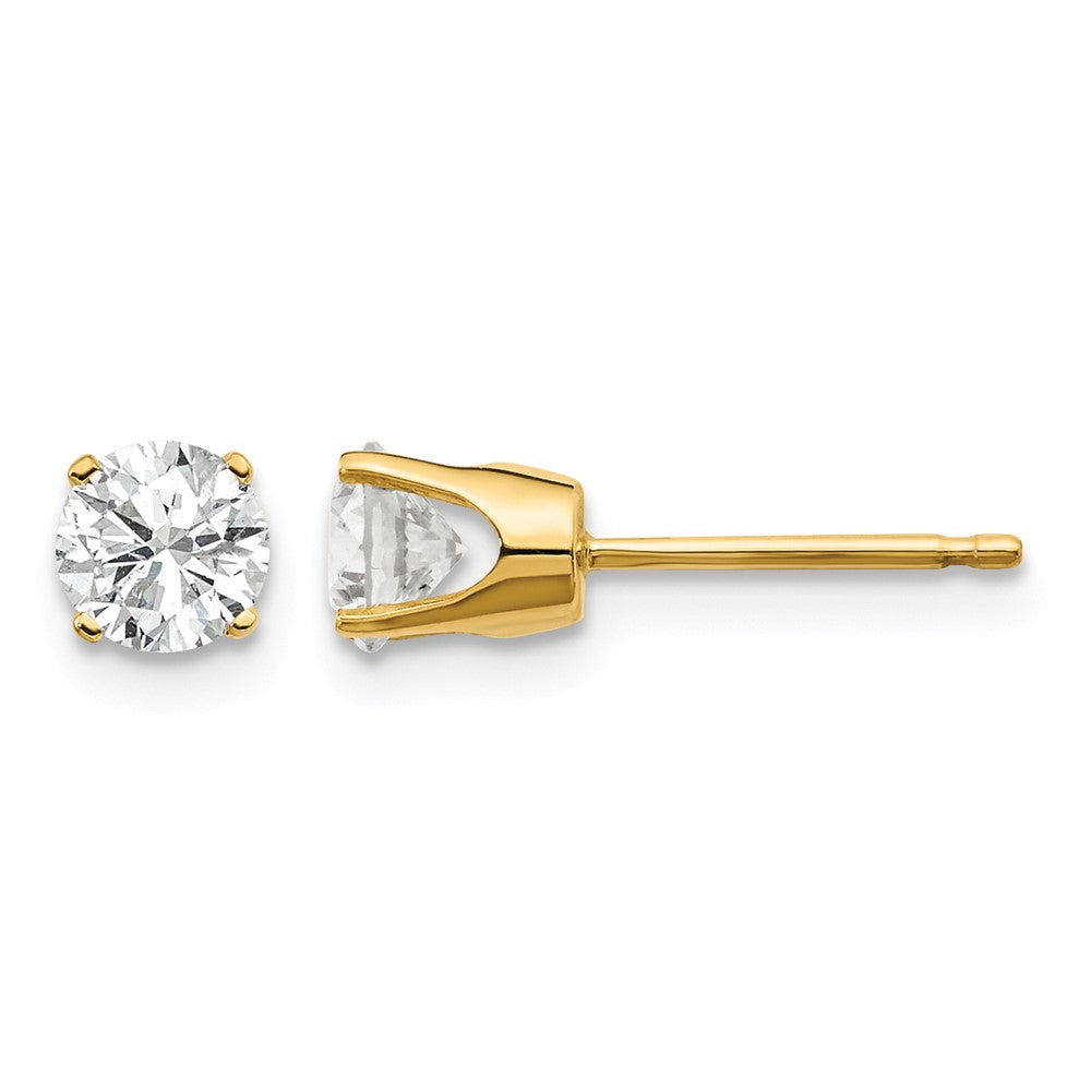 14ky .75ct. I2 K-L Diamond Stud Push-on Post Earrings