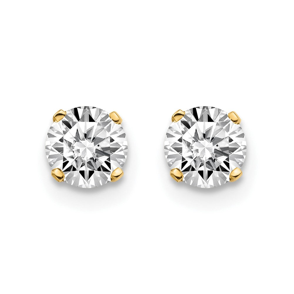 14ky .85ct. I2 K-L Diamond Stud Push-on Post Earrings