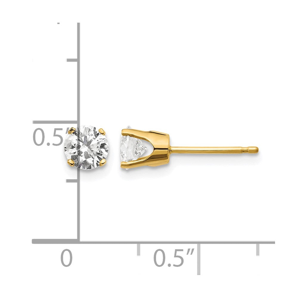 14ky .85ct. I2 K-L Diamond Stud Push-on Post Earrings