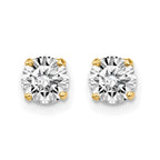 14ky .95ct. I2 K-L Diamond Stud Push-on Post Earrings