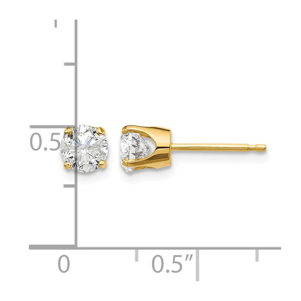 14ky .95ct. I2 K-L Diamond Stud Push-on Post Earrings