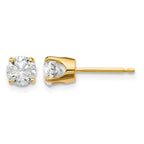 14ky .95ct. I2 K-L Diamond Stud Push-on Post Earrings