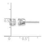 14kw .95ct I2 K-L Diamond Stud Push-on Post Earrings