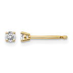 14y .10ct. I1 J-K Diamond Stud Push-on Post Earrings