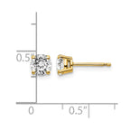 14y 1.00ct. I1 J-K Diamond Stud Push-on Post Earrings