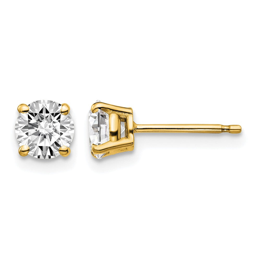 14y 1.00ct. I1 J-K Diamond Stud Push-on Post Earrings