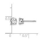 14kw 1.00ct I1 J-K Diamond Stud Push-on Post Earrings
