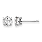14kw 1.00ct I1 J-K Diamond Stud Push-on Post Earrings