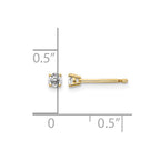 14y .15ct. I1 J-K Diamond Stud Push-on Post Earrings