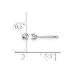 14kw .15ct I1 J-K Diamond Stud Push-on Post Earrings