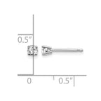 14kw .25ct I1 J-K Diamond Stud Push-on Post Earrings