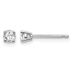 14kw .25ct I1 J-K Diamond Stud Push-on Post Earrings