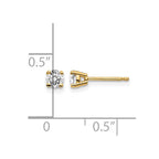 14y .30ct. I1 J-K Diamond Stud Push-on Post Earrings