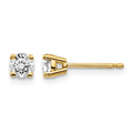 14y .30ct. I1 J-K Diamond Stud Push-on Post Earrings