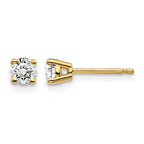 14y .30ct. I1 J-K Diamond Stud Push-on Post Earrings