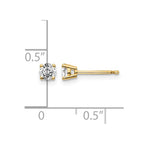 14y .40ct. I1 J-K Diamond Stud Push-on Post Earrings