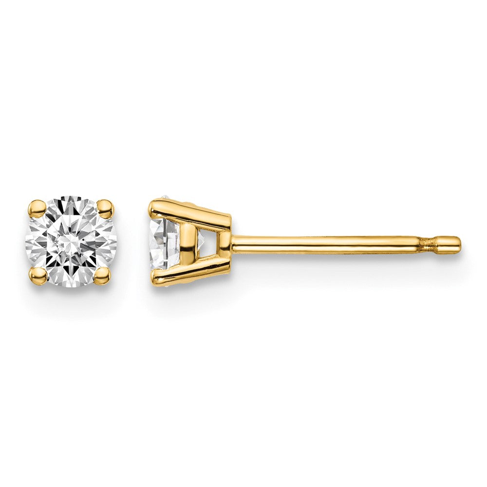 14y .40ct. I1 J-K Diamond Stud Push-on Post Earrings