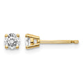 14y .40ct. I1 J-K Diamond Stud Push-on Post Earrings