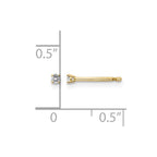 14y .05ct. I1 J-K Diamond Stud Push-on Post Earrings