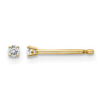 14y .05ct. I1 J-K Diamond Stud Push-on Post Earrings