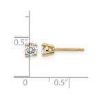 14y .50ct. I1 J-K Diamond Stud Push-on Post Earrings